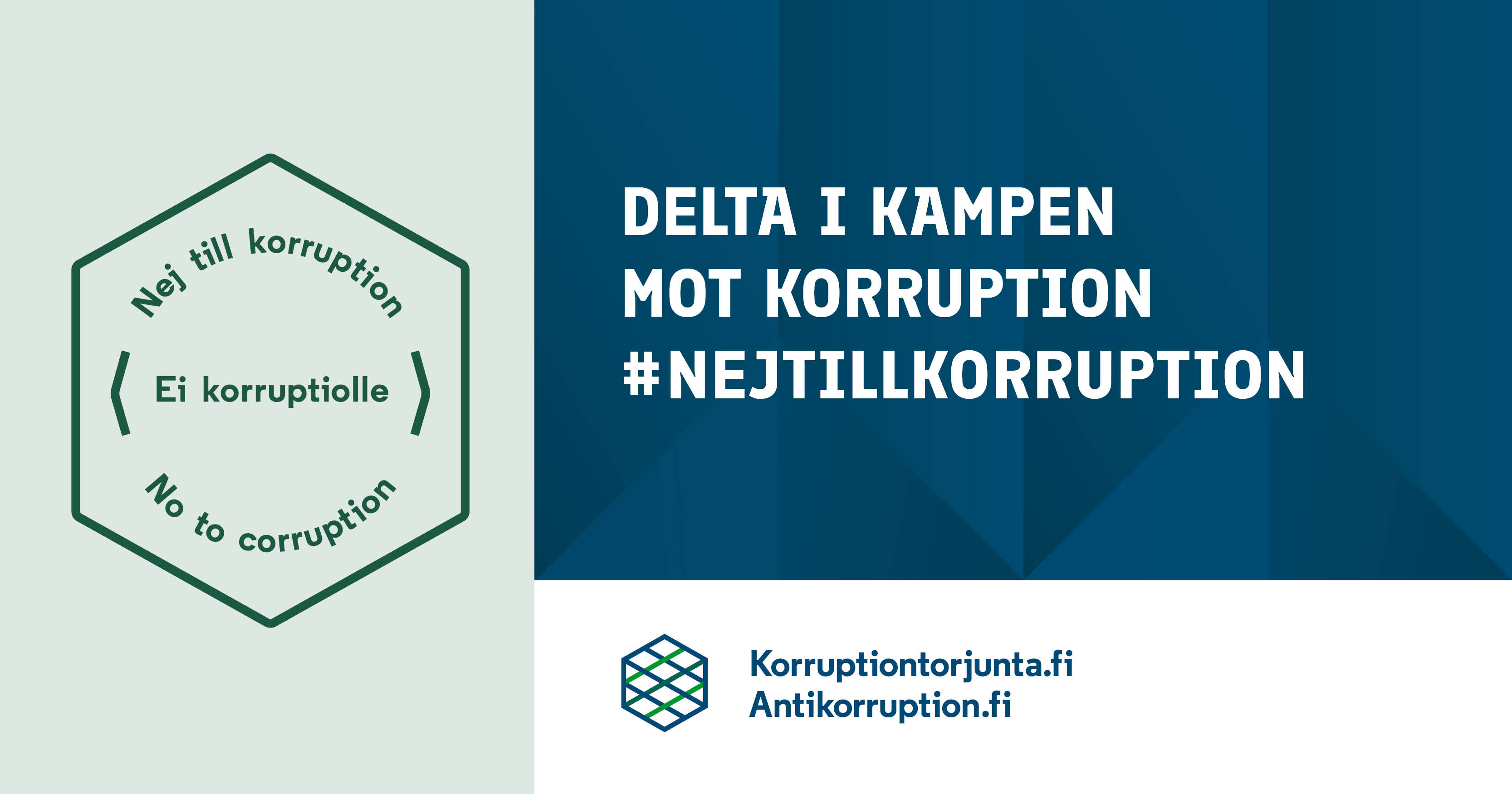 Nej till korruption materiel för kampanj